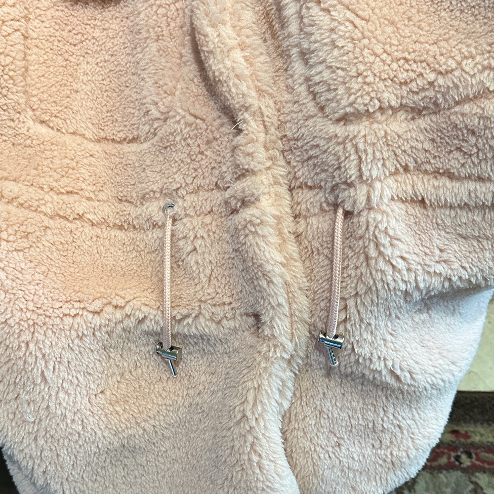Forever 21 Pink Teddy Jacket with cinch waist - See pics for true pink color! - Picture 12 of 13